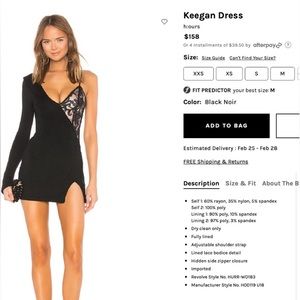 REVOLVE Keegan Dress h:ours size small